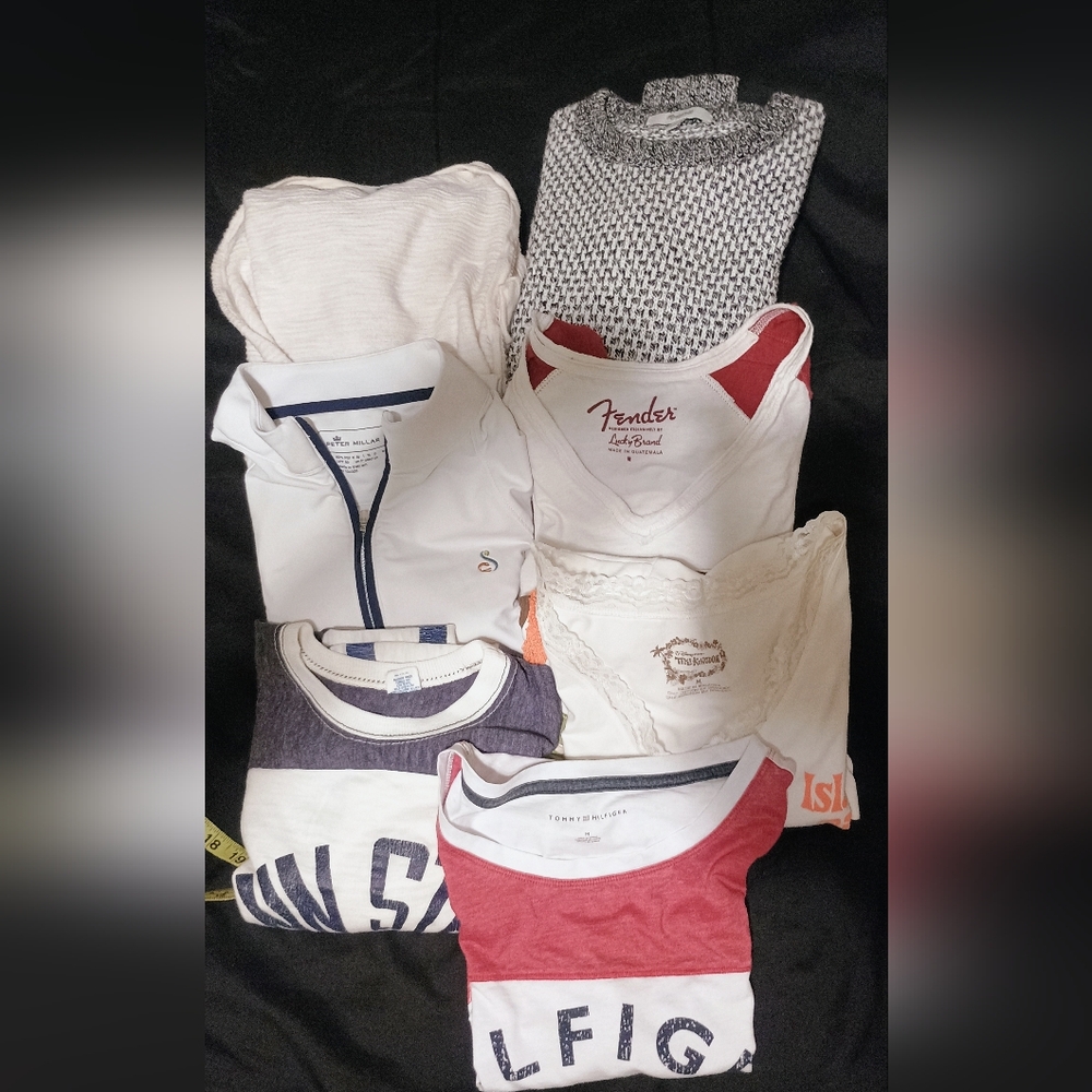Bundle Of 7 Women's Sz Large White Tops
